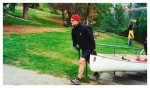 Amazingly, Wayne is able to carry the canoe by himself (one-handed). . .